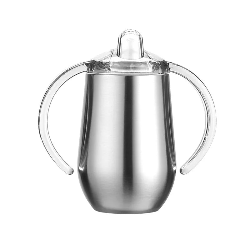 10oz Sippy Cup | Spill-Proof Stainless Steel Insulated Tumbler for Kids & Babies