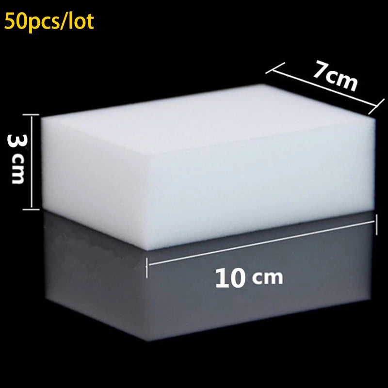 50PCS Magic Sponge Eraser | Melamine Foam Cleaning Sponges for Kitchen & Bathroom