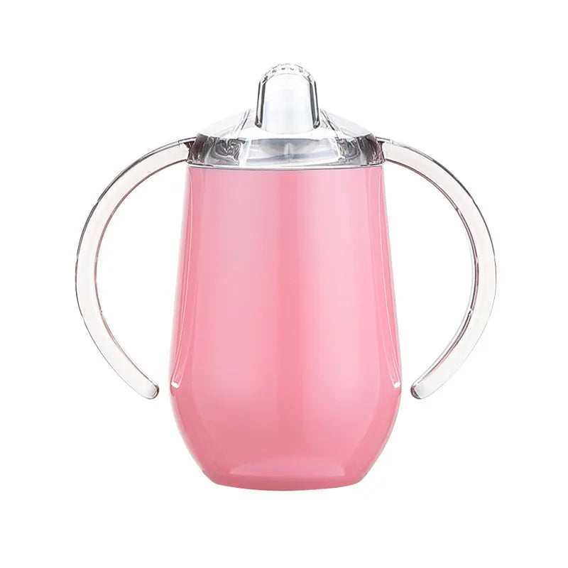 10oz Sippy Cup | Spill-Proof Stainless Steel Insulated Tumbler for Kids & Babies