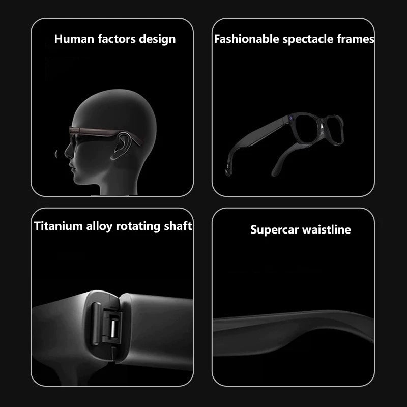 Smart AI Glasses G300 | HD Camera, Voice Call, Translation & Bluetooth Eyewear