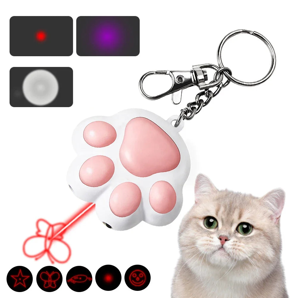 Rechargeable Cat Laser Toy | LED Pattern Pointer for Interactive Play & Training