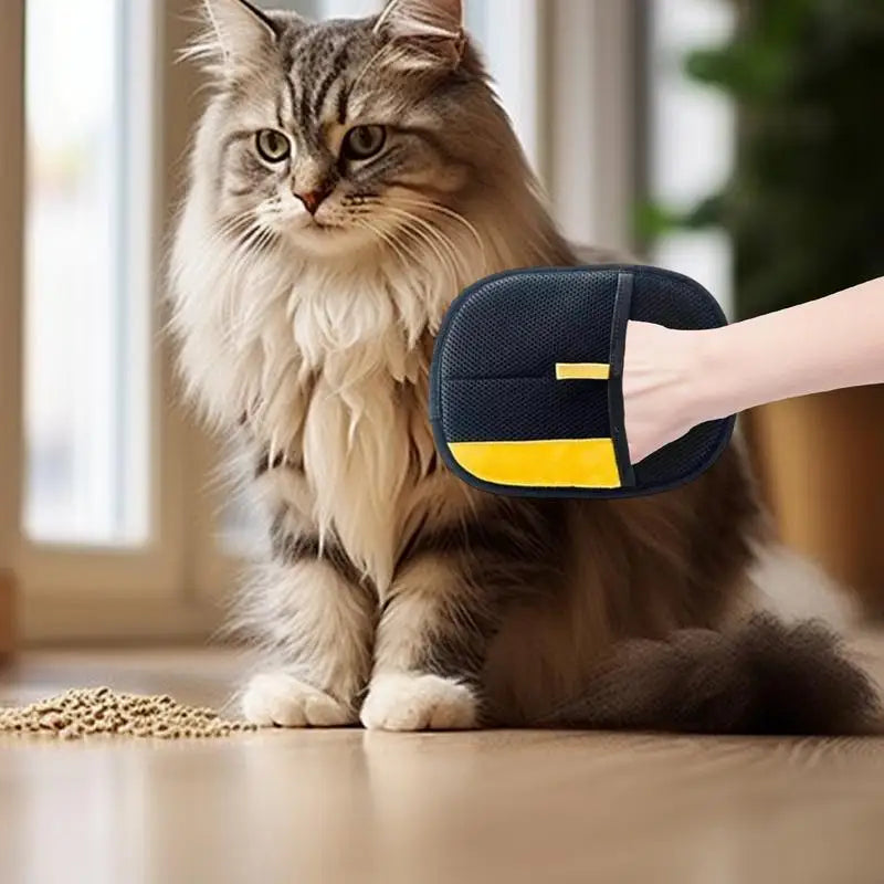 Pet Grooming Gloves | Double-Sided Deshedding & Massage Mitt for Dogs & Cats