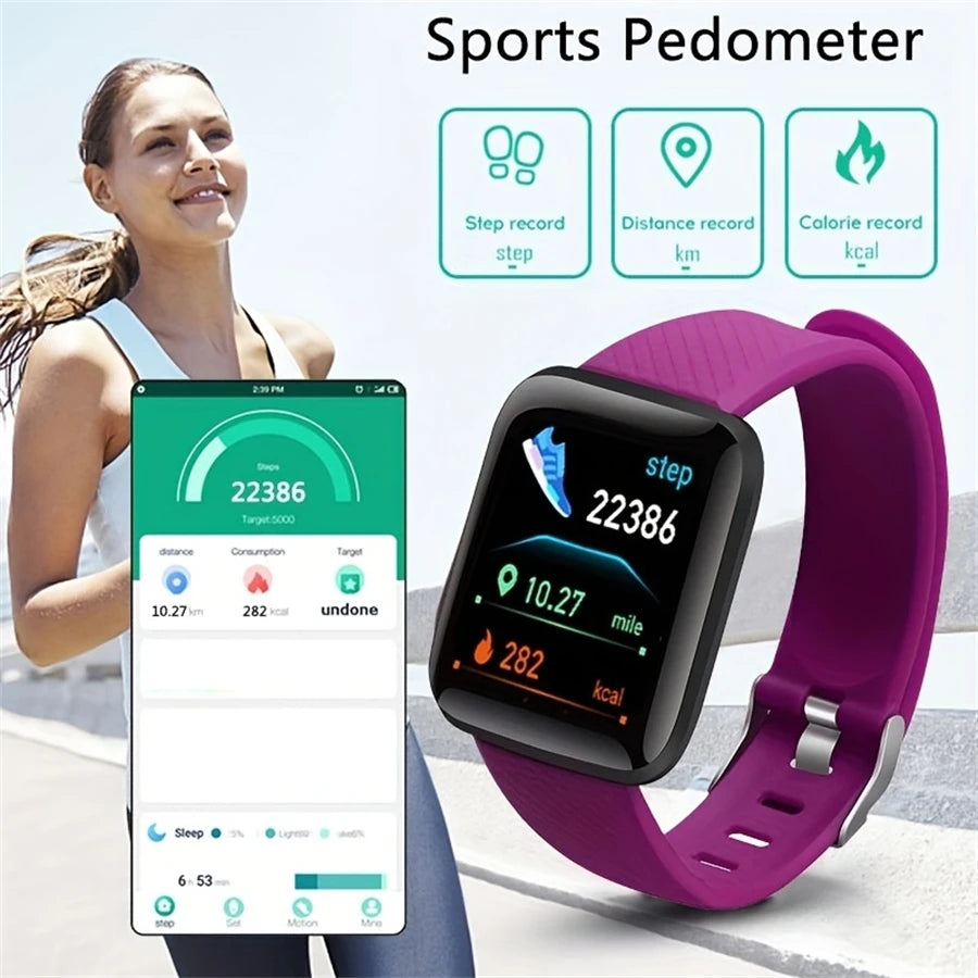 Unisex Smartwatch | Fitness Tracker, Message Alerts & Electronic Wristwatch for Android & iOS