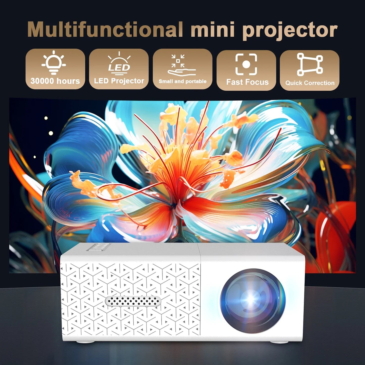 Mini HD Projector | Portable LED Home Theater with USB & HDMI Support