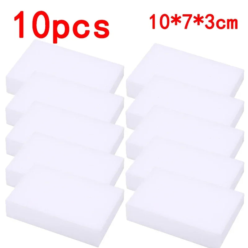10PCS Magic Sponge Eraser | White Melamine Cleaning Sponges for Kitchen & Bathroom