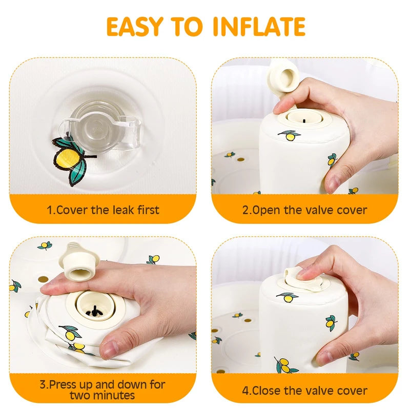 Inflatable Baby Sofa Seat | Portable Infant Chair with Built-in Air Pump (3+ Months)