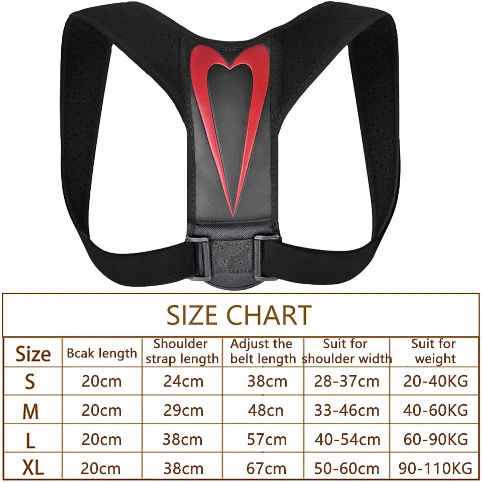 Posture Corrector Back Brace | Adjustable Spine & Shoulder Support for Pain Relief