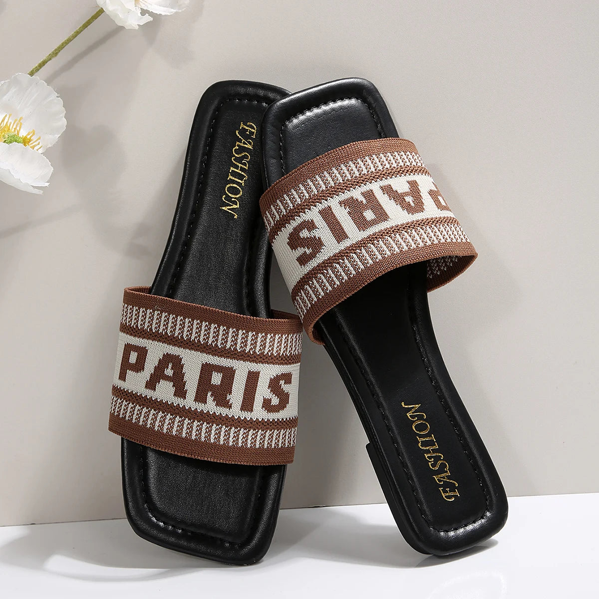 Women’s Casual Flat Sandals | Fashion Slip-On Slides for Summer & Outdoor Wear