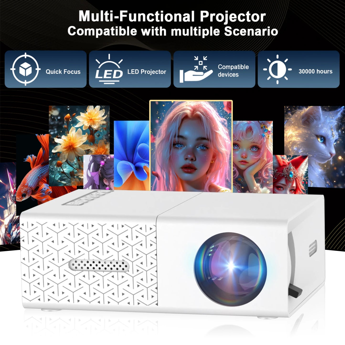 Mini HD Projector | Portable LED Home Theater with USB & HDMI Support