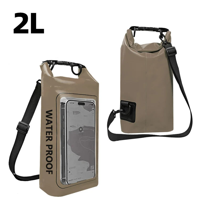 2L Waterproof Dry Bag | Touch Screen Outdoor Sack for Kayak, Rafting & Camping