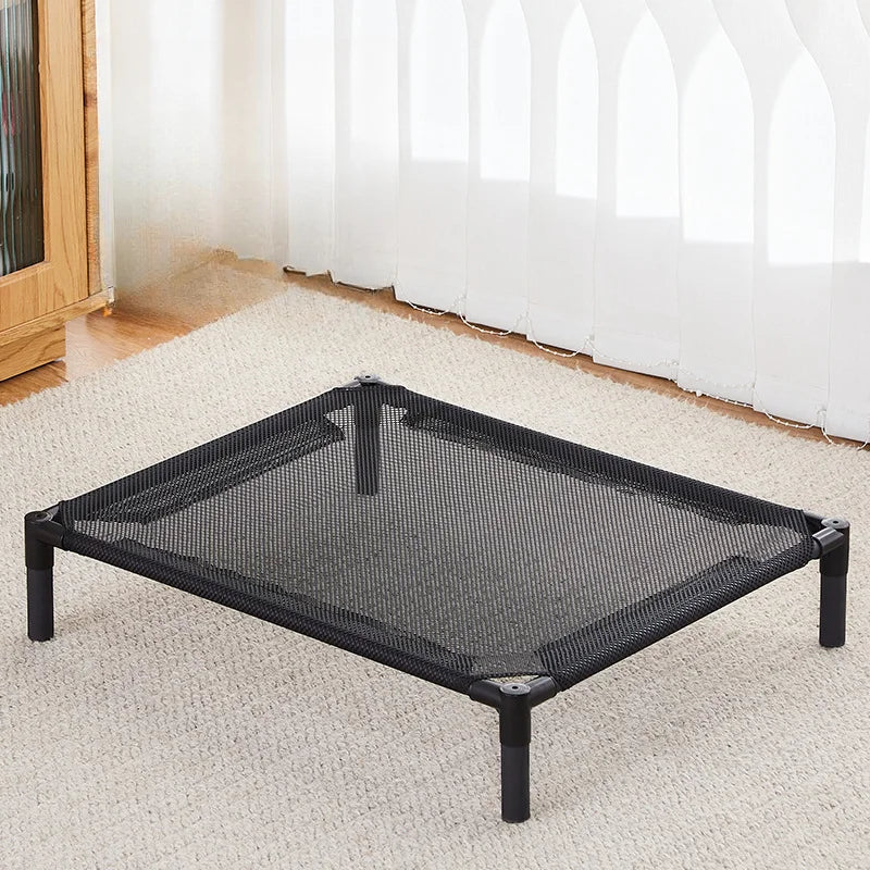 Elevated Dog Bed | Folding Portable Pet Camping Bed & Washable Cat House