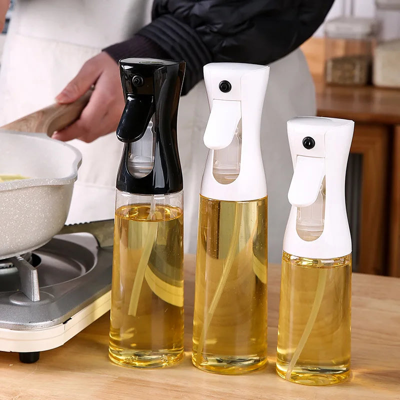 Oil Spray Bottle | 200ml & 300ml Refillable Olive Oil Dispenser for Cooking, BBQ & Baking