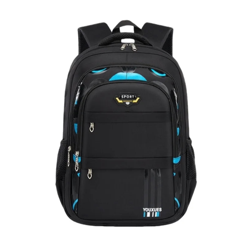 Large Capacity Boys’ School Backpack | Waterproof Multi-Layer Bag for Students
