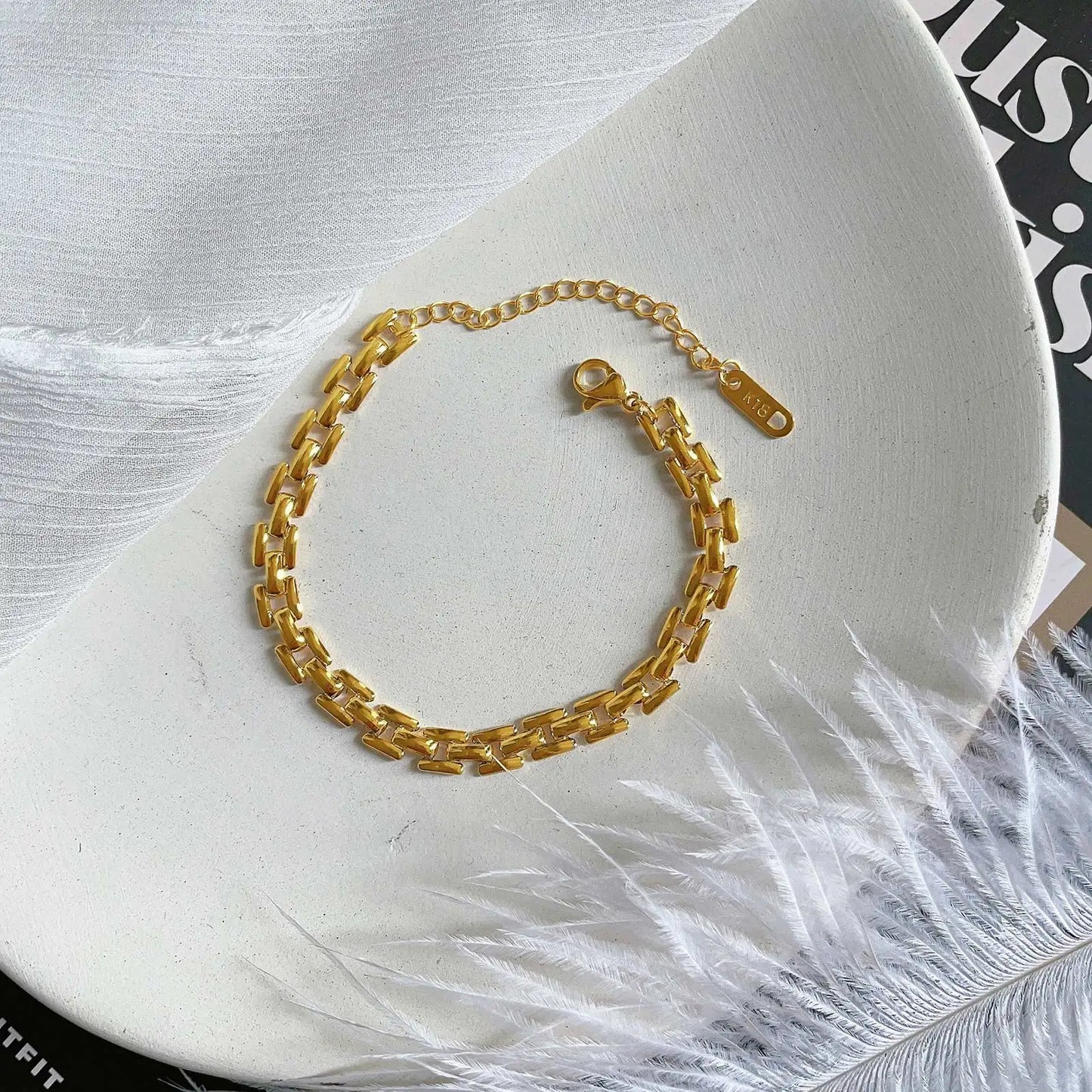 Minimalist Chain Bracelet for Women | Stainless Steel Waterproof Jewelry Gift