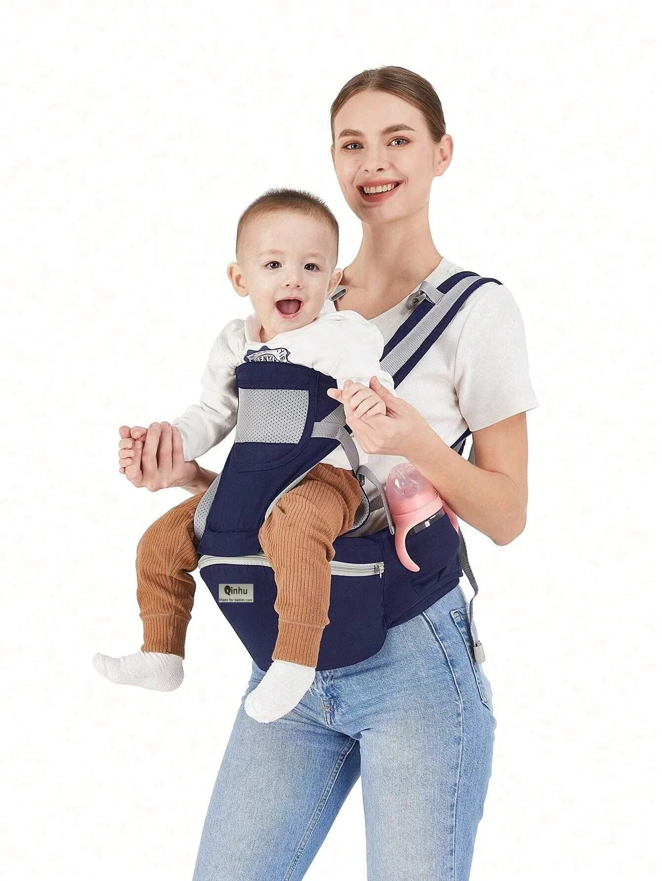 Ergonomic Baby Carrier with Hip Seat | Adjustable, Portable & Multifunctional