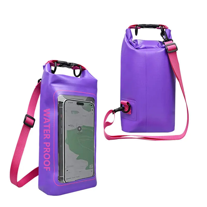 2L Waterproof Dry Bag | Touch Screen Outdoor Sack for Kayak, Rafting & Camping