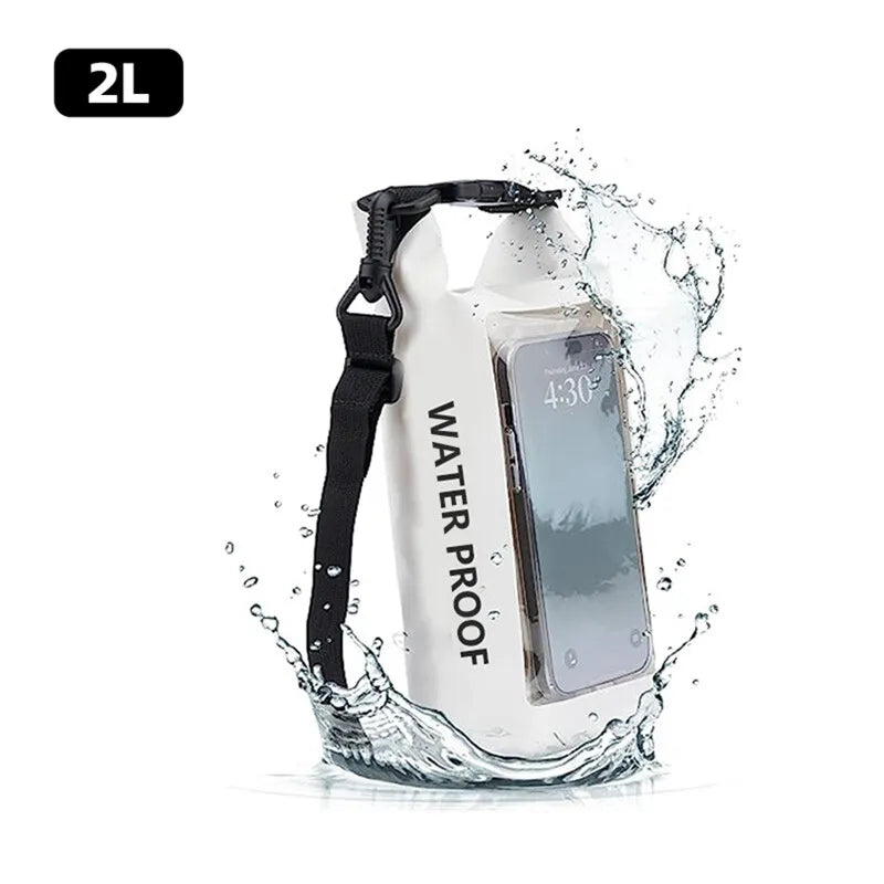 2L Waterproof Dry Bag | Touch Screen Outdoor Sack for Kayak, Rafting & Camping