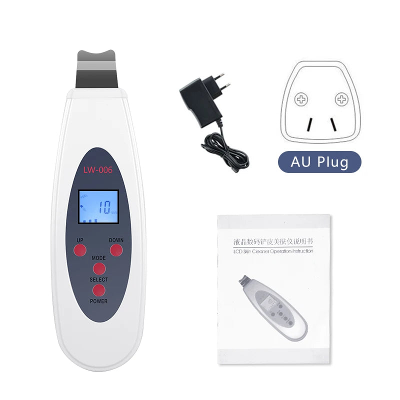 Ultrasonic Skin Scrubber | Deep Cleansing & Blackhead Remover Facial Lifting Device LW006