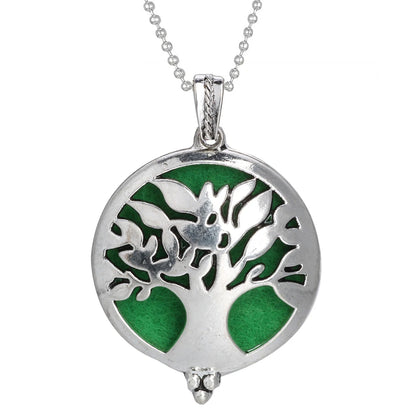 Aromatherapy Tree of Life Necklace | Essential Oil Diffuser Pendant Jewelry