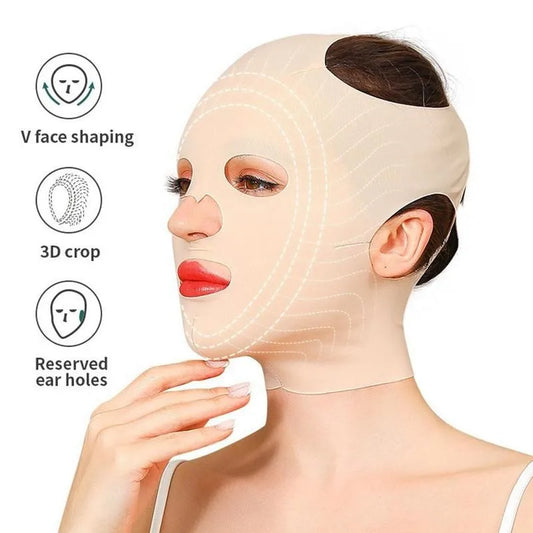 3D Face Lifting Mask | Reusable V-Shaper Slimming Band for Beauty & Sleep