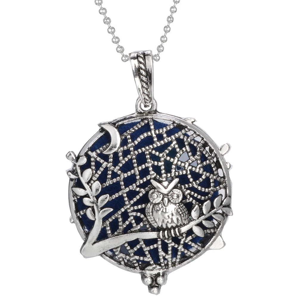 Aromatherapy Tree of Life Necklace | Essential Oil Diffuser Pendant Jewelry