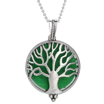 Aromatherapy Tree of Life Necklace | Essential Oil Diffuser Pendant Jewelry