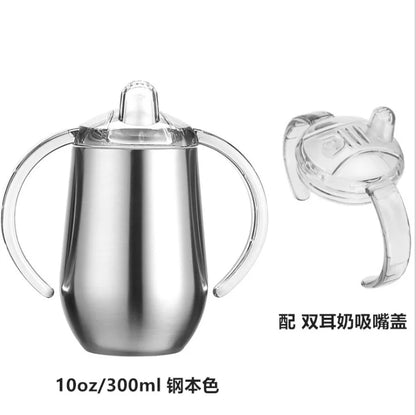 10oz Sippy Cup | Spill-Proof Stainless Steel Insulated Tumbler for Kids & Babies