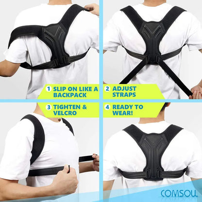 Posture Corrector Back Brace | Adjustable Spine & Shoulder Support for Pain Relief