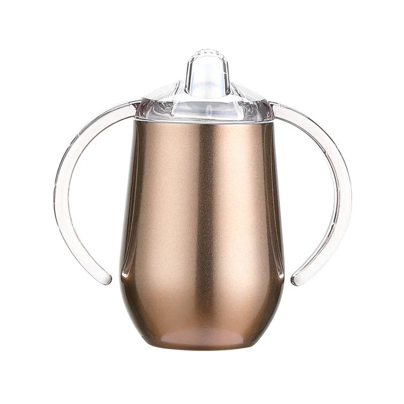 10oz Sippy Cup | Spill-Proof Stainless Steel Insulated Tumbler for Kids & Babies