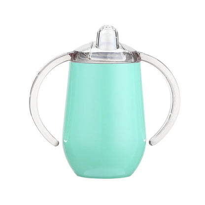 10oz Sippy Cup | Spill-Proof Stainless Steel Insulated Tumbler for Kids & Babies
