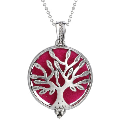 Aromatherapy Tree of Life Necklace | Essential Oil Diffuser Pendant Jewelry