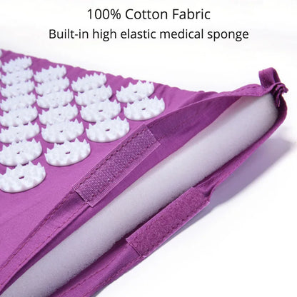 Acupressure Mat & Pillow Set | Yoga Massage Cushion for Neck, Back & Foot Relief