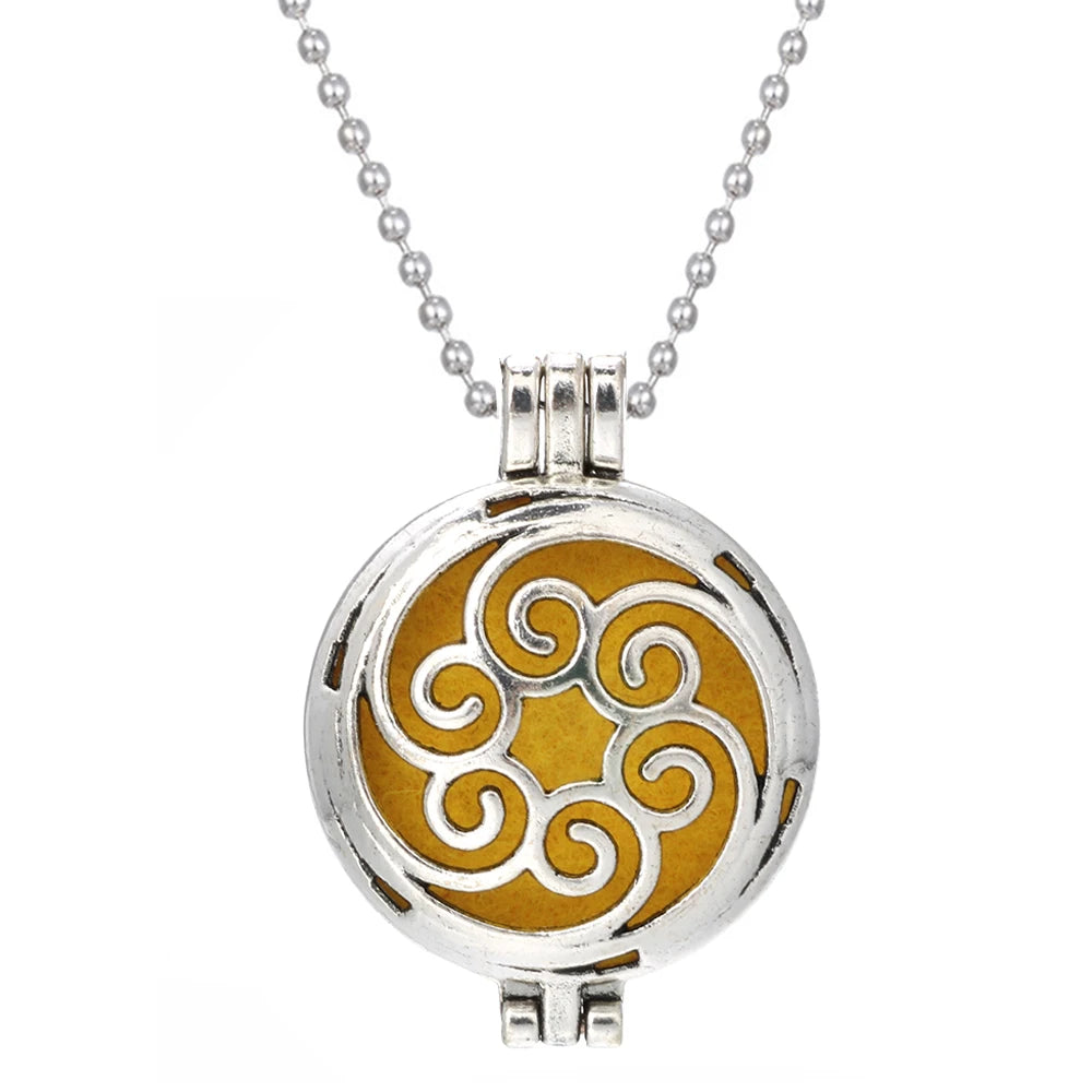 Aromatherapy Tree of Life Necklace | Essential Oil Diffuser Pendant Jewelry