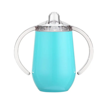 10oz Sippy Cup | Spill-Proof Stainless Steel Insulated Tumbler for Kids & Babies