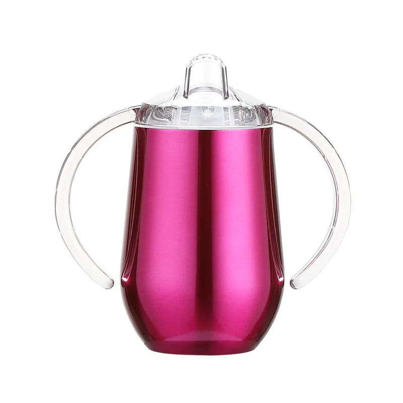 10oz Sippy Cup | Spill-Proof Stainless Steel Insulated Tumbler for Kids & Babies