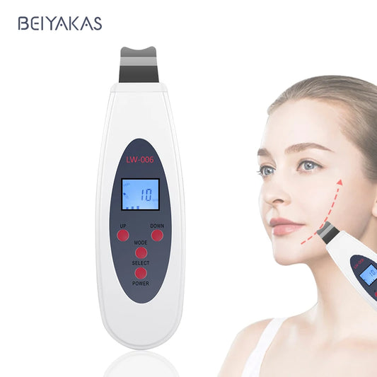 Ultrasonic Skin Scrubber | Deep Cleansing & Blackhead Remover Facial Lifting Device LW006
