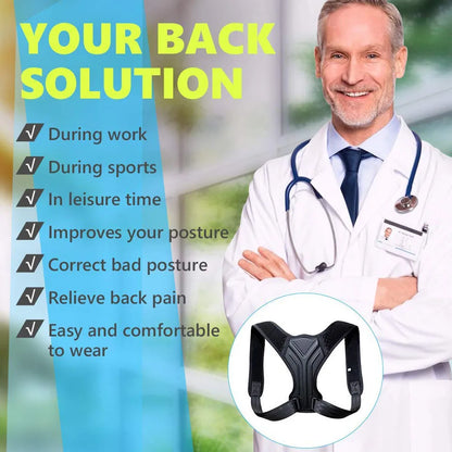 Posture Corrector Back Brace | Adjustable Spine & Shoulder Support for Pain Relief