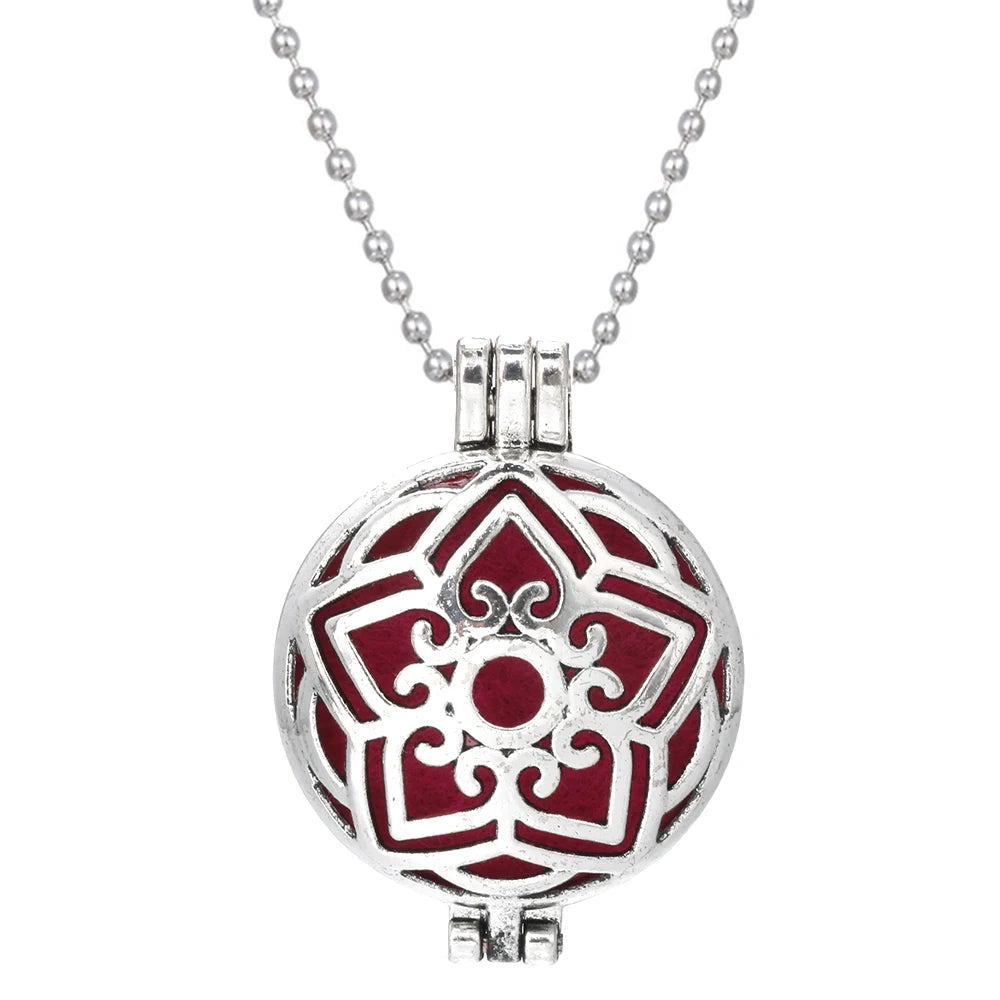 Aromatherapy Tree of Life Necklace | Essential Oil Diffuser Pendant Jewelry