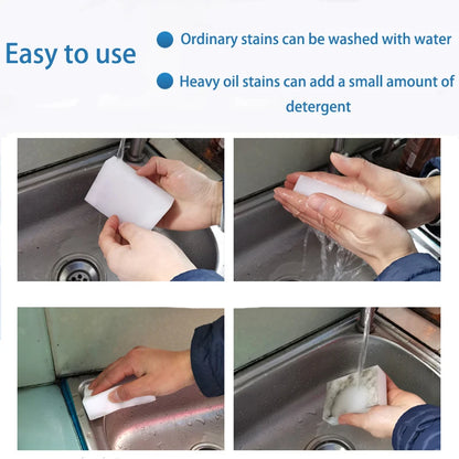 50PCS Magic Sponge Eraser | Melamine Foam Cleaning Sponges for Kitchen & Bathroom