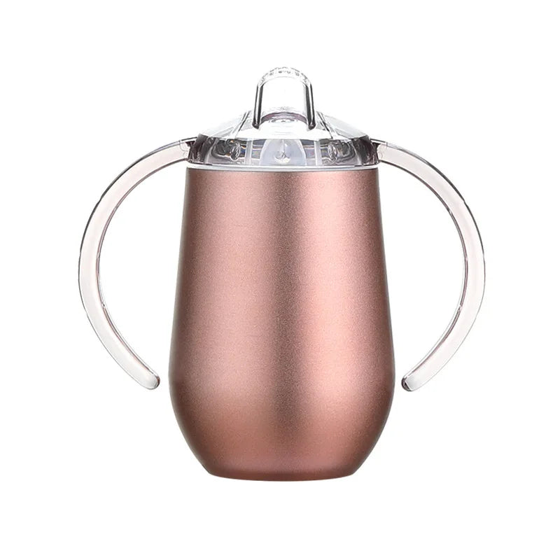 10oz Sippy Cup | Spill-Proof Stainless Steel Insulated Tumbler for Kids & Babies
