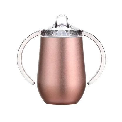 10oz Sippy Cup | Spill-Proof Stainless Steel Insulated Tumbler for Kids & Babies