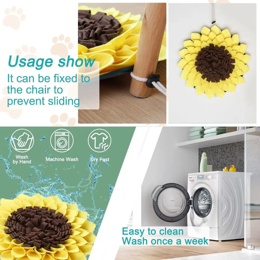 Dog Snuffle Mat | Interactive Slow Feeding Puzzle Toy for Puppies & Stress Relief