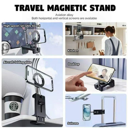 Magnetic Car Phone Mount | Foldable Backseat Holder for GPS, Calls & Video