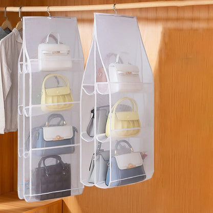 Hanging Handbag Organizer | Transparent Closet & Door Storage Bag with Pockets