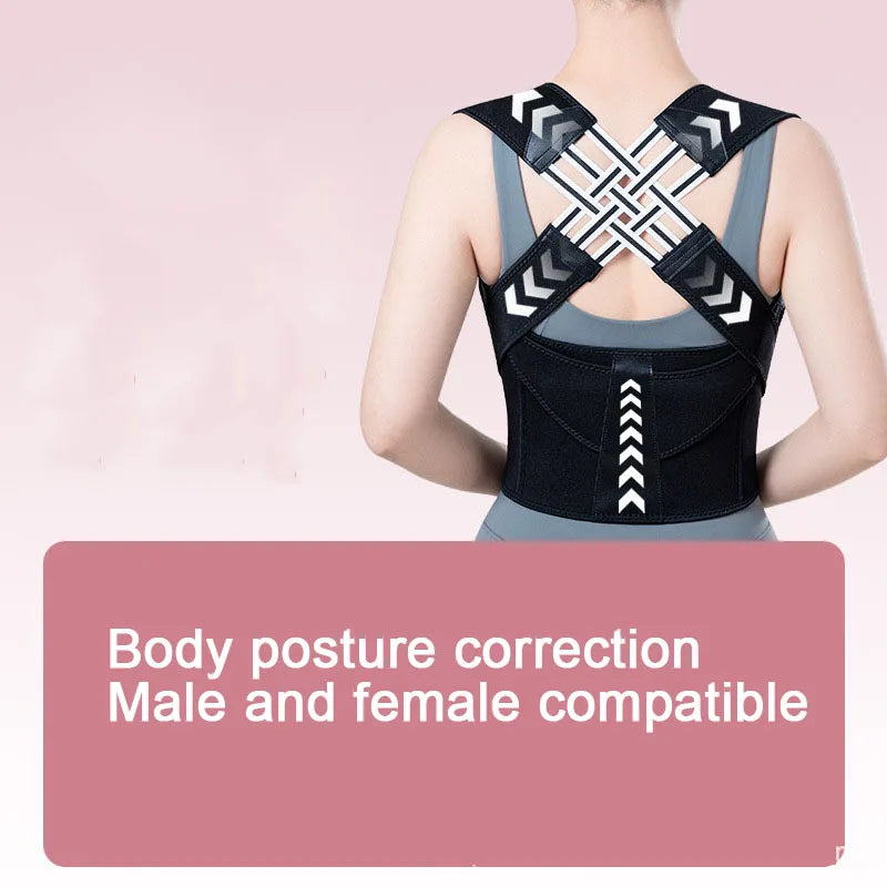 Posture Corrector | Adjustable Back Brace for Spine Alignment & Upper Back Support