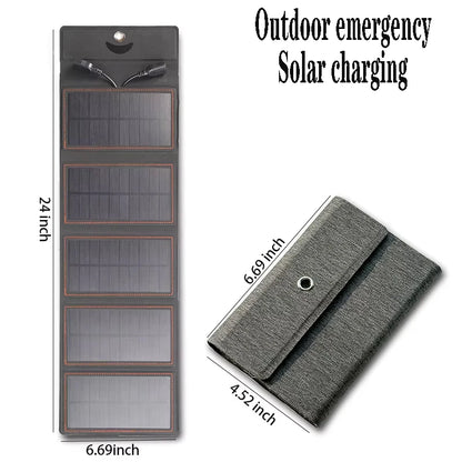 Portable Solar Charger Panel | 21W–80W Flexible USB & DC Charger for Camping