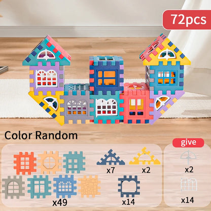 Large Building Block Set | Creative House Construction Toys for Kids & Kindergarten