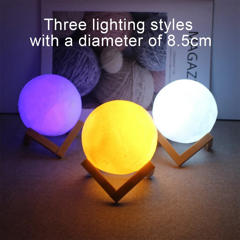 LED Moon Galaxy Lamp | 3D Night Light for Bedroom Décor & Gifts