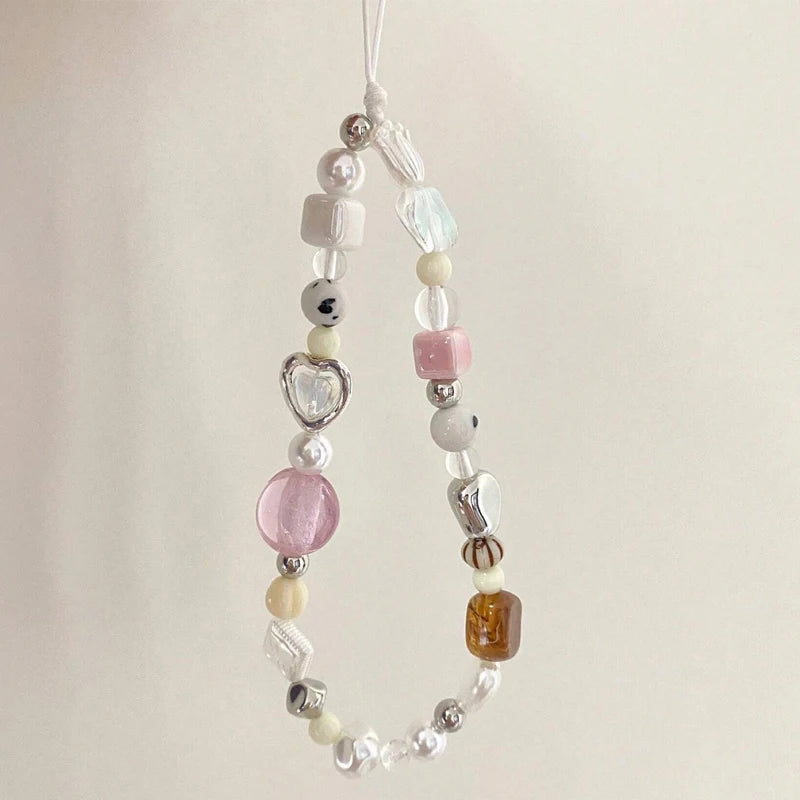 Star Pearl Beaded Phone Chain | Handmade Phone Strap & Charm Lanyard Gift