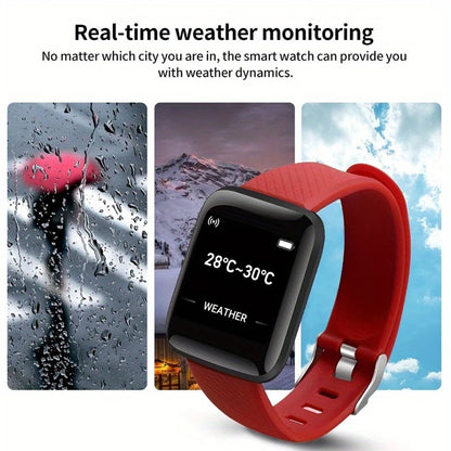 Unisex Smartwatch | Fitness Tracker, Message Alerts & Electronic Wristwatch for Android & iOS